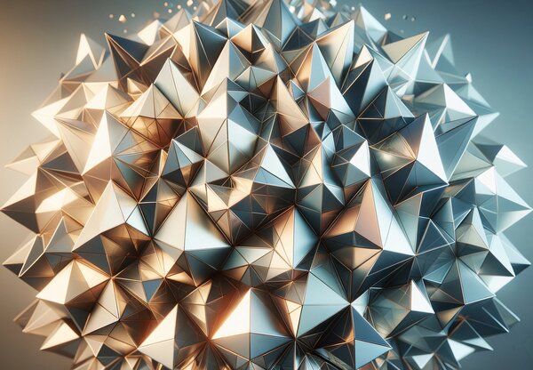 Fotótapéta - 3D kaleidoszkóp formákkal (147x102 cm)