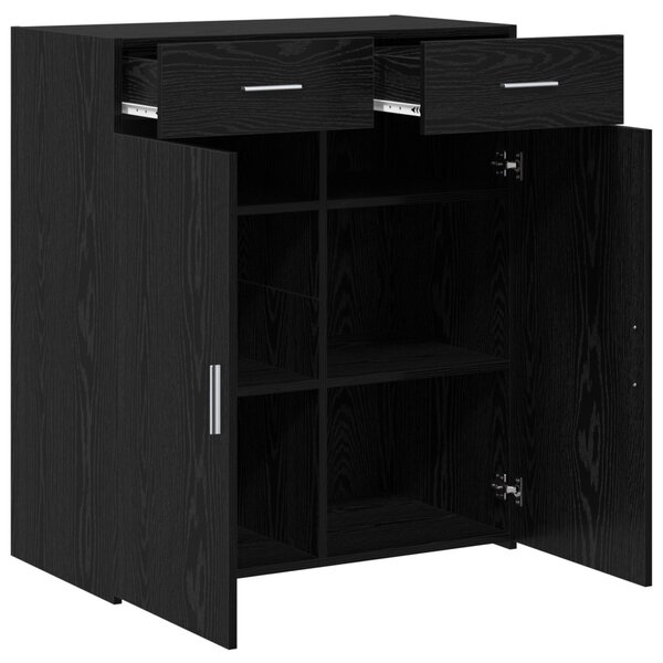 Tárolószekrény fekete tölgy 80x42,5x93,5 cm szerelt fa
