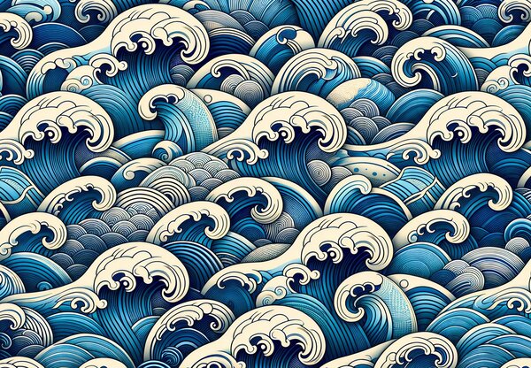 Fotótapéta - Kék hullámok (147x102 cm)