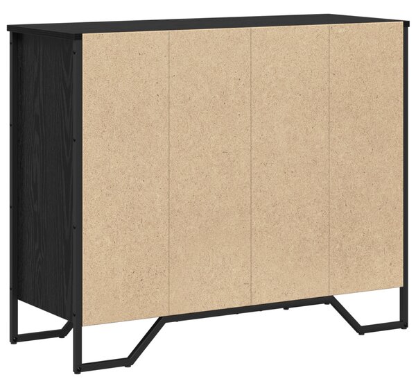 Éjjeliszekrény Fekete Tölgy 91x35.5x74.5 cm Szerelt Fa