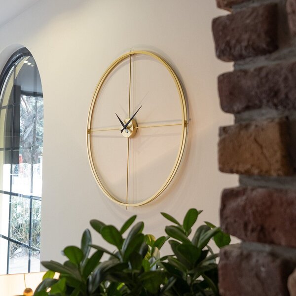 Wallity Dekoratív fém falióra Gold Arcadia fém falióra - APS075