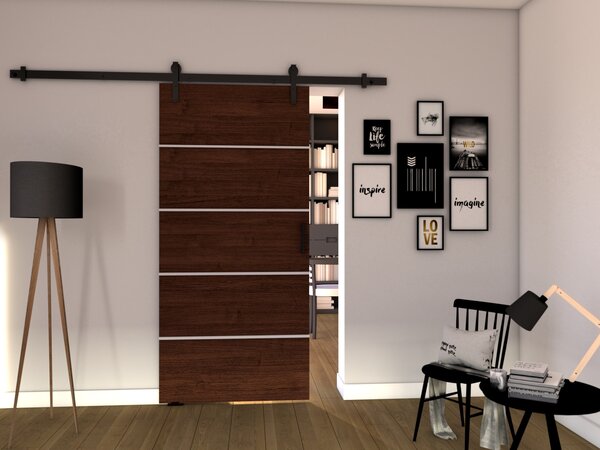BUSHLAND 2 beltéri tolóajtó - 106 cm, wenge