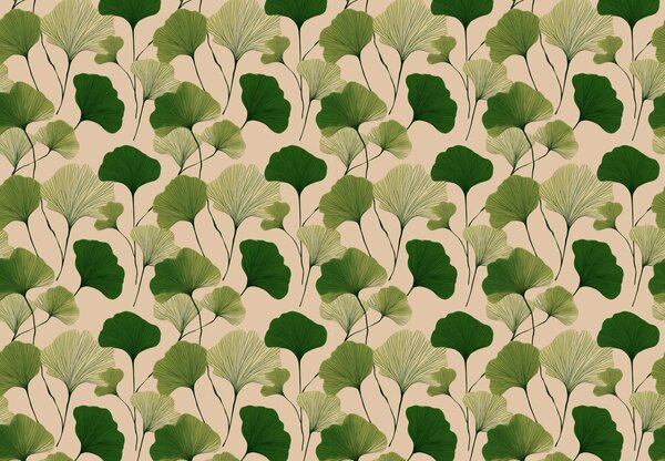Fotótapéta - Ginkgo zöld levelek (147x102 cm)