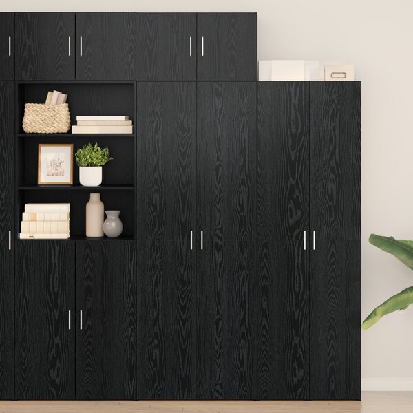 Tárolószekrény Fekete tölgy 70x42.5x225 cm Mérnöki Fa