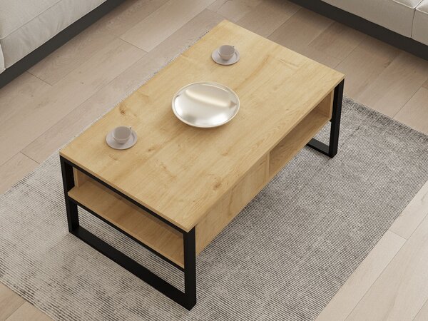 Hanah Home Coffee Table Sapphire Oak Devon Orta- Sapphire Oak
