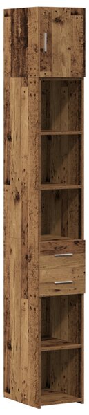 Tárolószekrény fiókkal 2 pcs Öreg fa 30 x 42,5 x 225 cm
