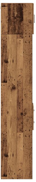 Tárolószekrény fiókkal 2 pcs Öreg fa 30 x 42,5 x 225 cm