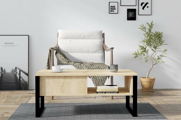 Hanah Home Coffee Table Sapphire Oak Devon Orta- Sapphire Oak