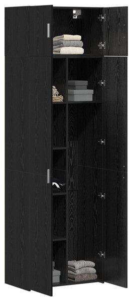 Tárolószekrény Fekete tölgy 70x42.5x225 cm Mérnöki Fa