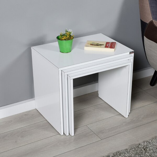 Hanah Home Dohányzóasztal Fehér Shp-103-Pp-1