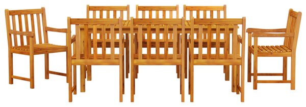 Kert étkező szett 9 pcs Barna Tömör Akácfa