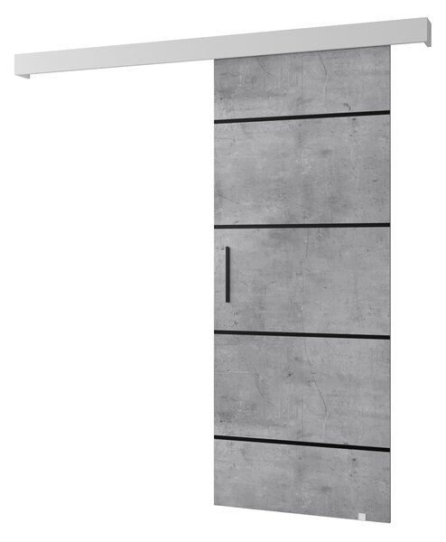 Tolóajtó Abiks Sharlene (beton + matt fehér + fekete). 1043738