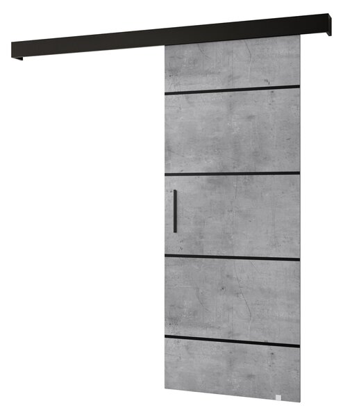 Tolóajtó 90 cm Sharlene IV (beton + matt fekete + fekete). 1043740
