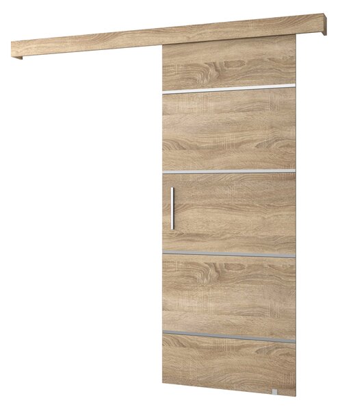 Tolóajtó 90 cm Sharlene IV (sonoma tölgy + sonoma tölgy + ezüst)