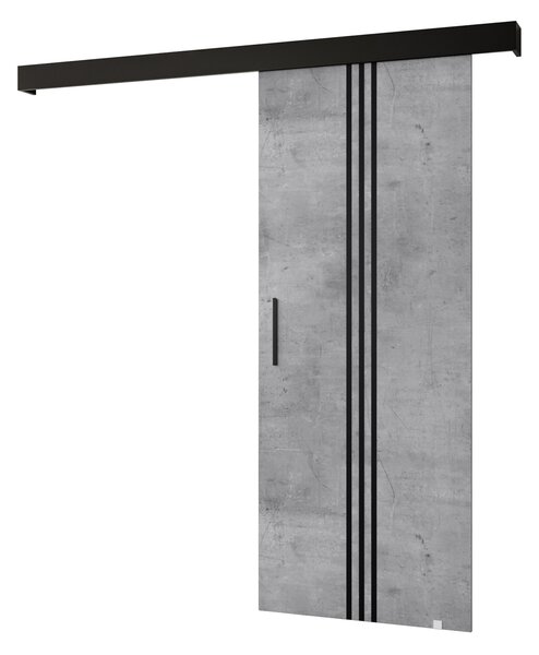 Tolóajtó 90 cm Sharlene V (beton + matt fekete + fekete). 1043786