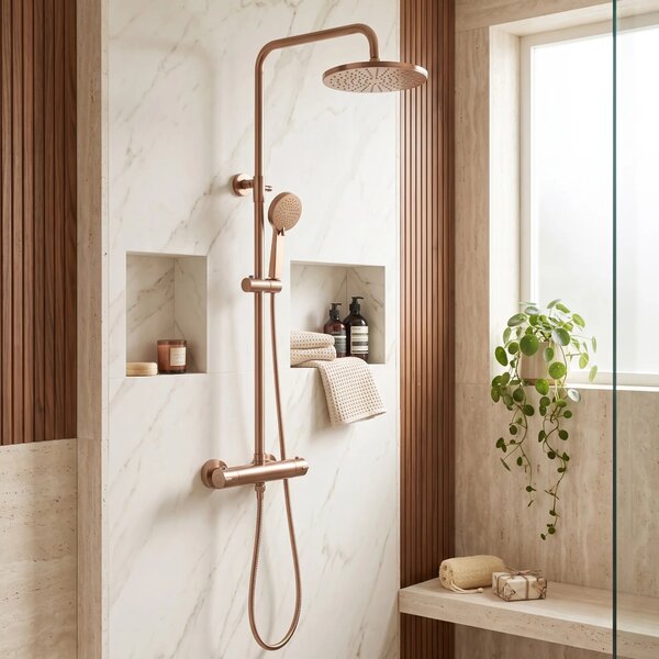 Zuhanyszett Termosztátos Rea Parot Light Brush Copper