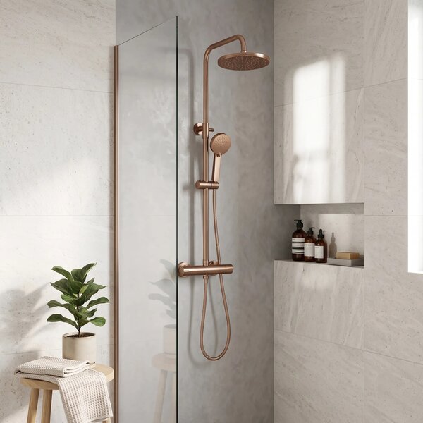Zuhanyszett Termosztátos Rea Parot Light Brush Copper