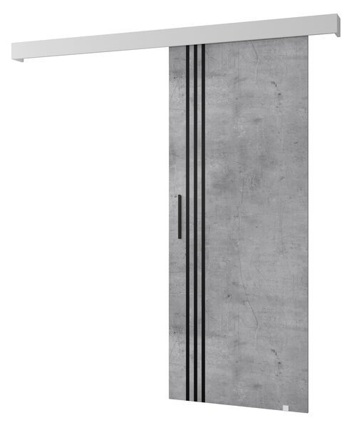 Tolóajtó 90 cm Sharlene VI (beton + matt fehér + fekete). 1043830