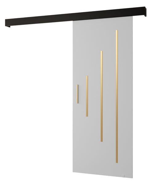 Tolóajtó arany fogantyúval SALOME 11 - 80 cm, fehér / fekete