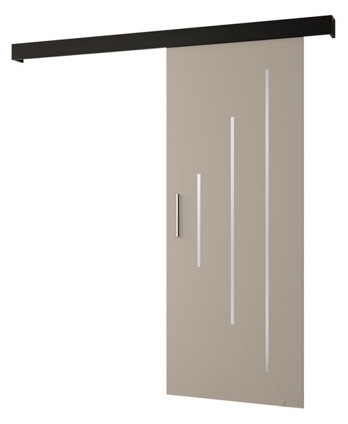 Tolóajtó ezüst fogantyúval SALOME 11 - 80 cm, kasmír / fekete