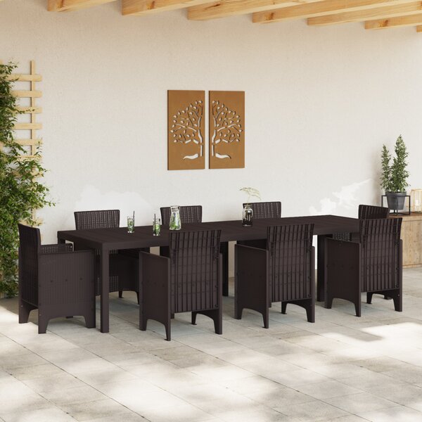 Kerti Asztal Barna 300 x 100 x 73 cm polirattan