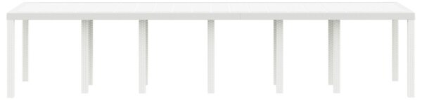 Kerti Asztal Fehér 350 x 100 x 74 cm polirattan