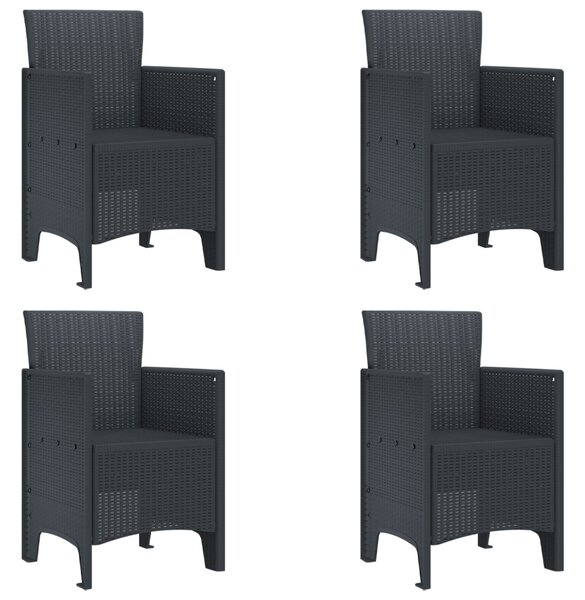 Kert étkező szett 5 pcs Antracit Polipropilén
