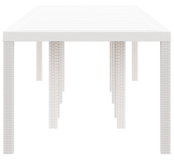 Kerti Asztal Fehér 300 x 100 x 73 cm polirattan