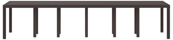 Kerti Asztal Barna 350 x 100 x 74 cm polirattan