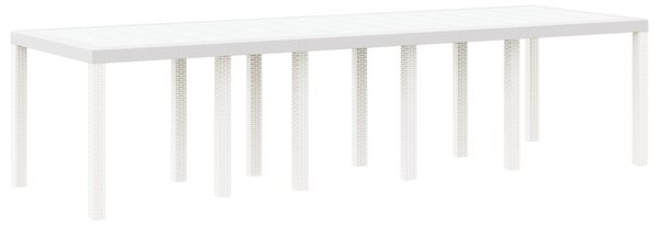 Kerti Asztal Fehér 300 x 100 x 73 cm polirattan