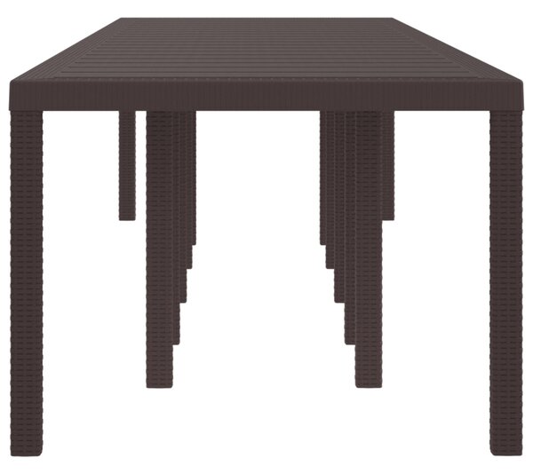 Kerti Asztal Barna 350 x 100 x 74 cm polirattan