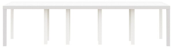 Kerti Asztal Fehér 300 x 100 x 73 cm polirattan