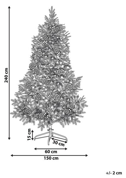 Karácsonyfa DENALI 240 cm Zöld