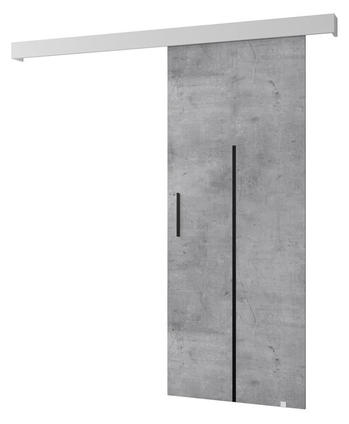 Tolóajtó 90 cm Sharlene X (beton + matt fehér + fekete). 1043968