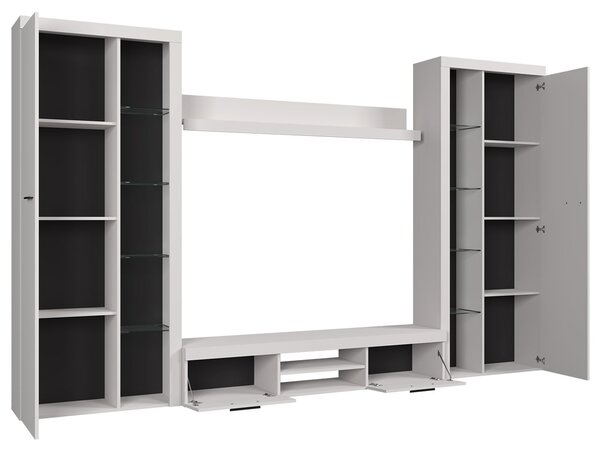 Modern nappali fal LED világítással THISE XL - sonoma tölgyfa