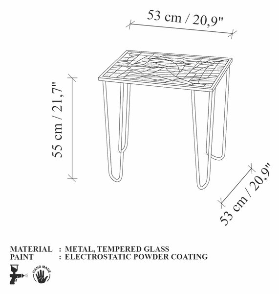 Hanah Home Coffee Table Multicolor Shb-032-E
