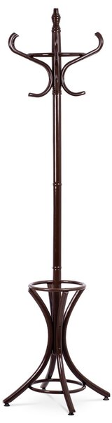 Fa ruhafogas állvány, sötétbarna, 185 cm