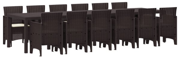 Kert étkező szett 13 pcs Barna Polt rattan