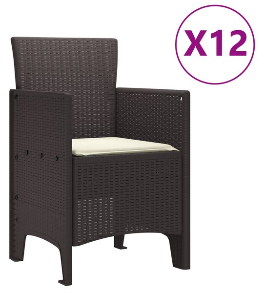 Kert étkező szett 13 pcs Barna Polt rattan