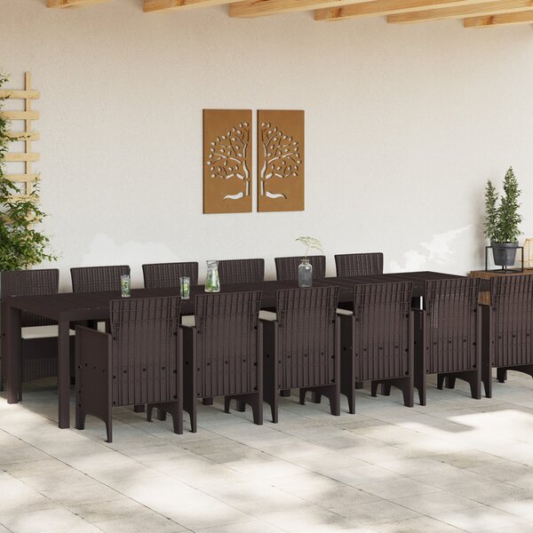 Kert étkező szett 13 pcs Barna Polt rattan