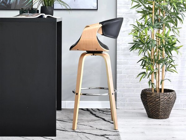 Designer bárszék SAROLTA - tölgy / fekete