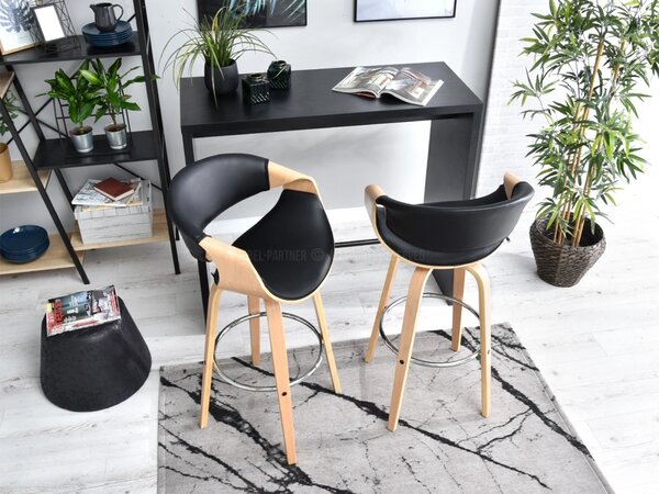 Designer bárszék SAROLTA - tölgy / fekete