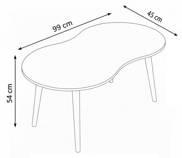 Hanah Home Dohányzóasztal Walnut Moon - Dió