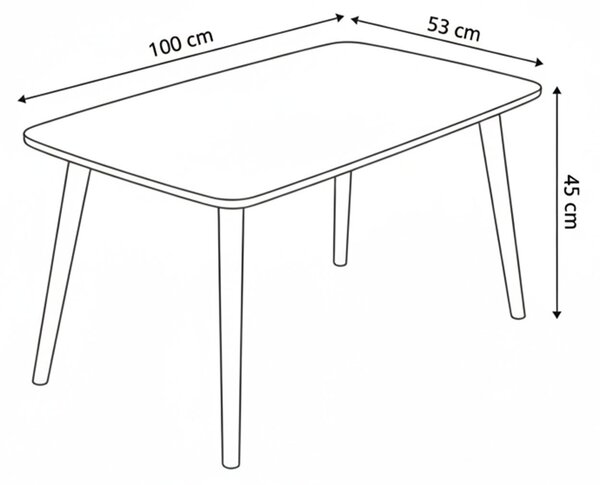Hanah Home Luci Tölgy Dohányzóasztal - Tölgy