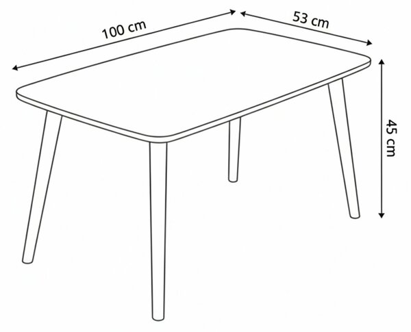 Hanah Home Coffee Table Walnut Luci - Walnut