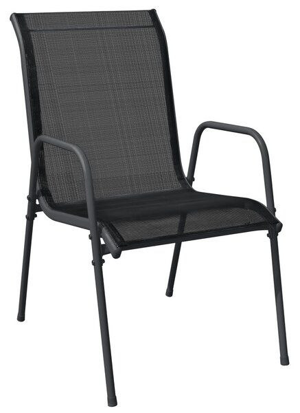 Kert étkező szett 9 pcs Fekete Porszórt acél