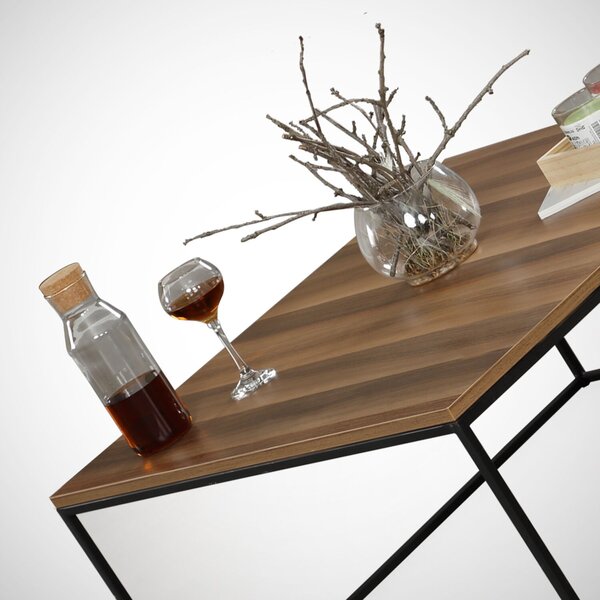 Hanah Home Coffee Table Walnut Poly - Walnut