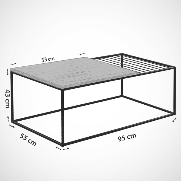 Hanah Home Dohányzóasztal Sea Oak Zinus - Tengeri tölgy