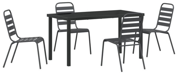Kert étkező szett 5 pcs Antracit Porszórt acél