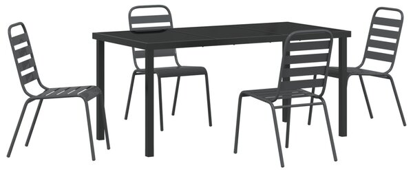 Kert étkező szett 5 pcs Antracit Porszórt acél